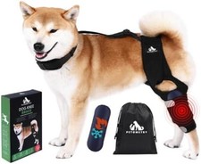 Petometry Universal Dog Knee Brace with Hot/Cold Therapy Pack, Adjustable, Br...