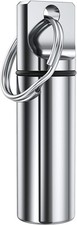 Small Pocket Pill Box Keychain, Aluminium Alloy Portable Mini Silver