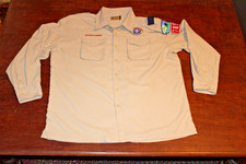 Boy Scouts of America BSA Men's Shirt Tan X-Large XL Vented Poly Microfiber