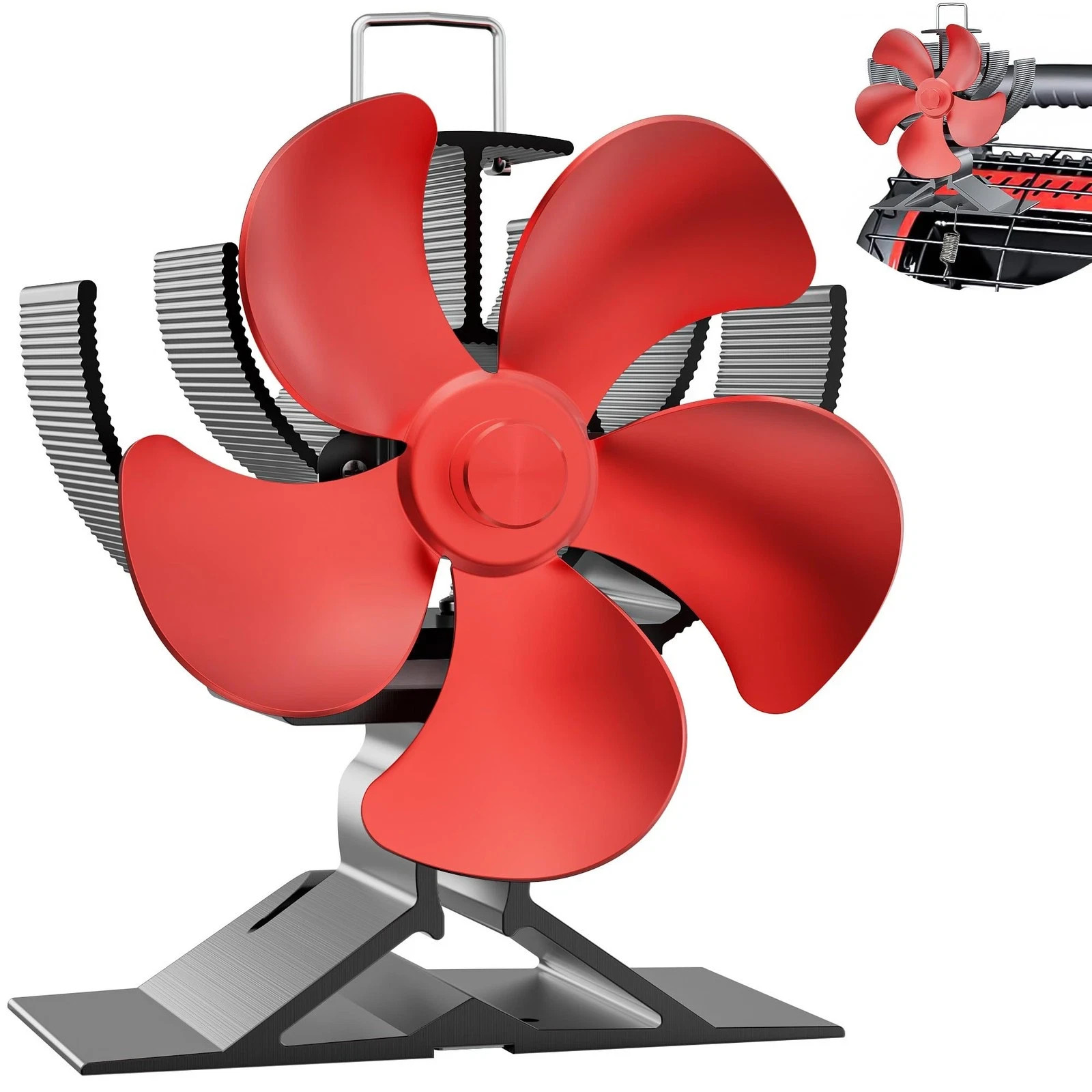 Heat Powered Wood Stove Fan - Thermoelectric Fireplace Fan f