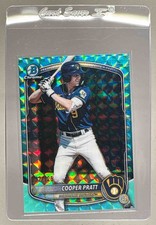 Cooper Pratt 2025 Bowman Chrome Draft #BDC-157 Aqua Geometric Refractor /125