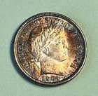 1901 Gem BU Beautifully Toned Barber Dime