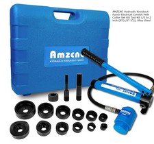 AMZCNC Hydraulic Knockout Punch Electrical Conduit Hole Cutter Set KO Tool Ki...