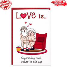 Funny Valentines Day Card - Naughty Valentines Day Card for Him Her Anniversary