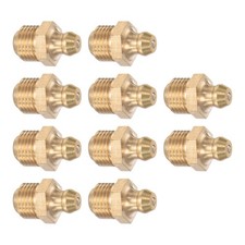 M10x1mm Thread Hydraulic Grease Fitting Straight Repair Brass , 20Pcs