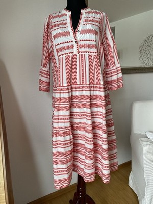 Cream DK Skandi Kleid Ikat Festival  Boho Stickerei devotion Blogger 38 wie Neu