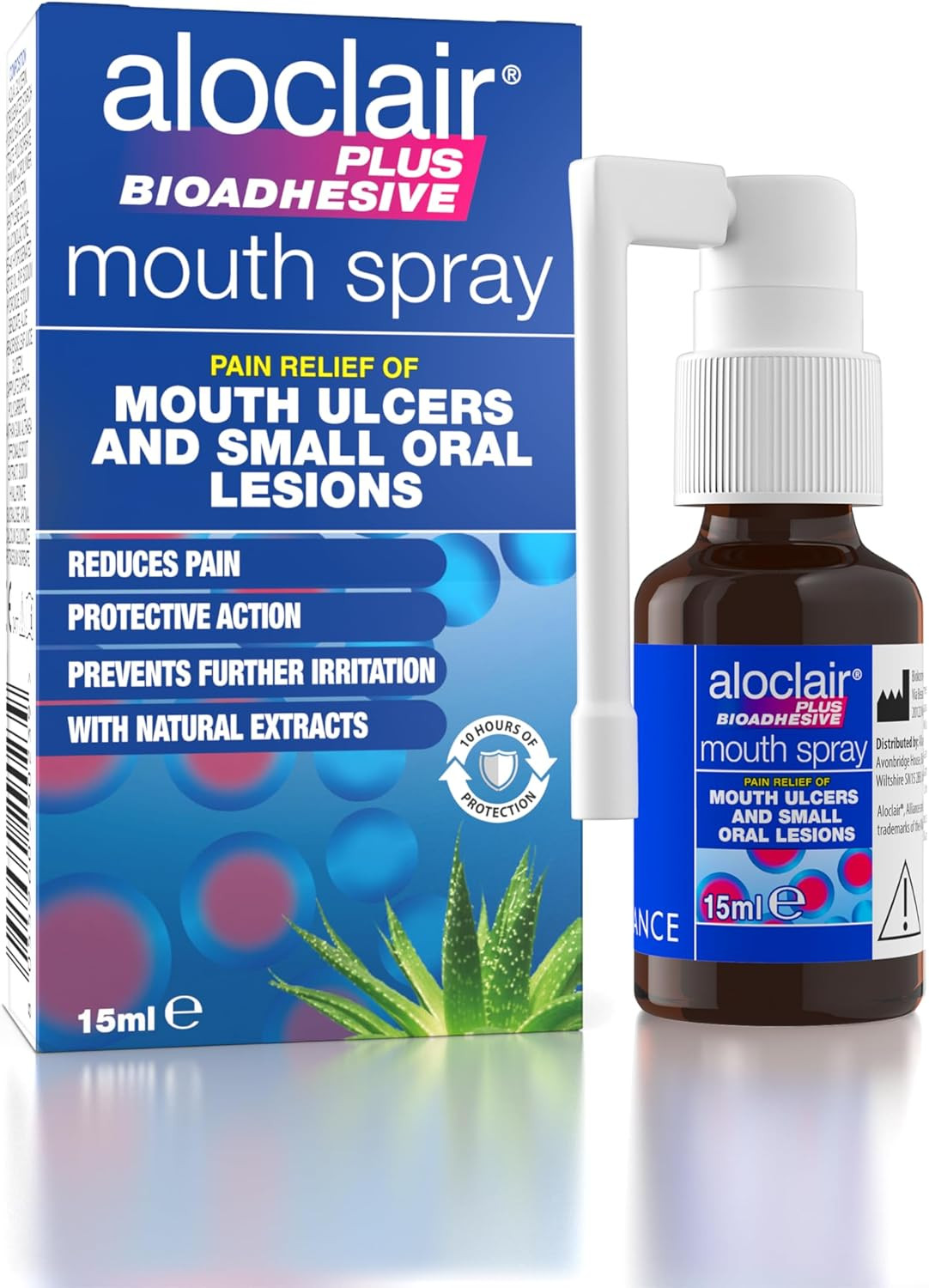 plus Bioadhesive Mouth Ulcer Spray 15 Ml, Helps Relieve Pain from Mouth Ulcers a