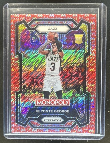 2023-24 Panini Prizm Monopoly Keyonte George RC Red Millionaire Shimmer #/100
