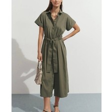 Pietro Brunelli Asia olive green shirt Dress Small