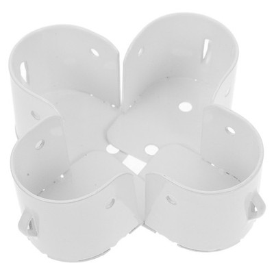  4 Pcs Round Closet Rod Holders Shower Bracket for Curtain Pole End Supports