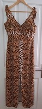 ASOS Leopard Print Midi Dress with Open Back & Split – UK 12