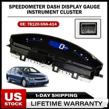 Speedometer Upper Dash Display Gauge Instrument Cluster For Honda Civic 2006-11