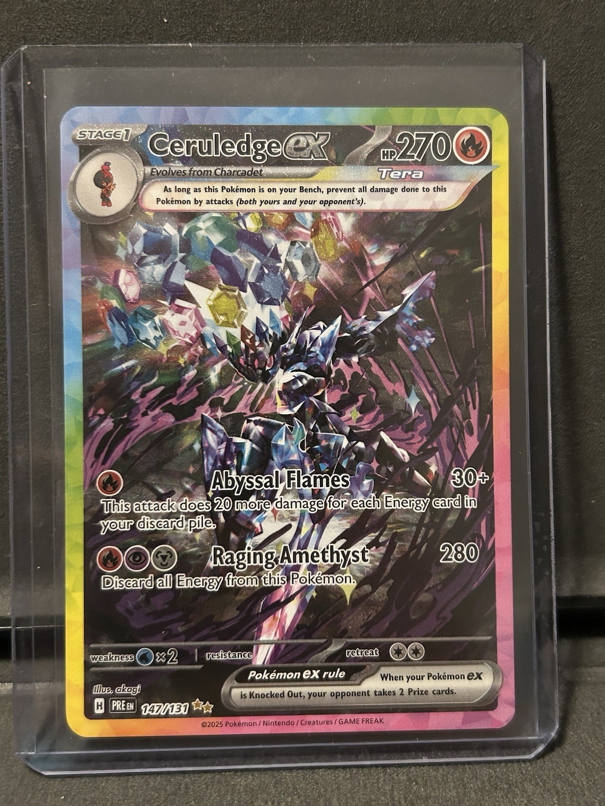 Pokémon TCG Ceruledge EX 147/131 SIR Holo Prismatic Evolutions 2025