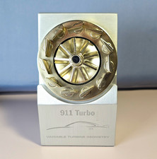 Rare Porsche 911 Turbo VTG Paperweight Authentic 997 Promo Display Moving Vanes