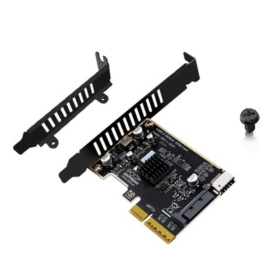 PCIe 4X Slot Converter With 20Gbps USB 3.2 Gen 2 Front Panel Type C Expansion