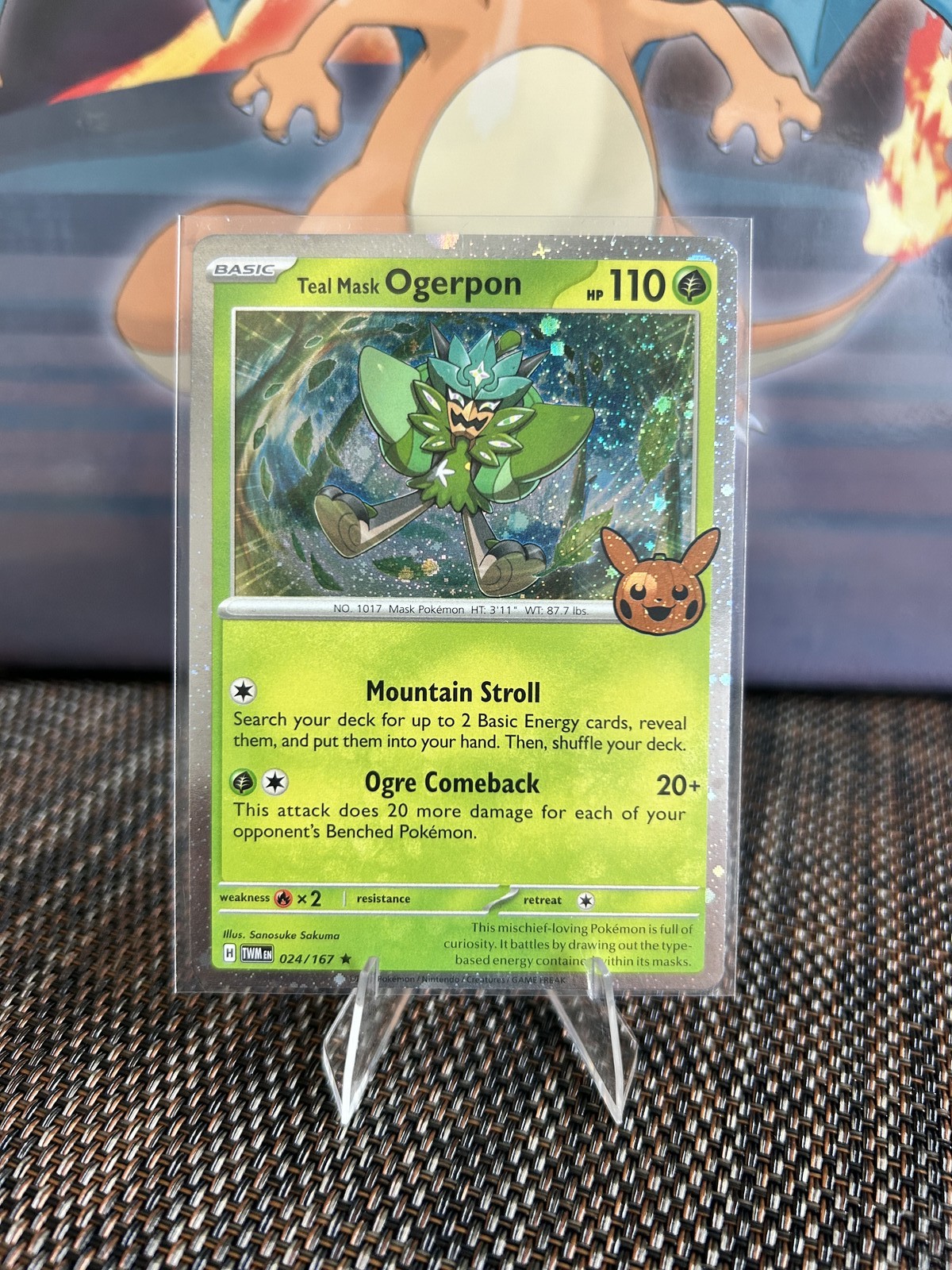 Teal Mask Ogerpon 24/167 Pokemon Trick or Trade 2024 Holo NM Pokémon TCG Card
