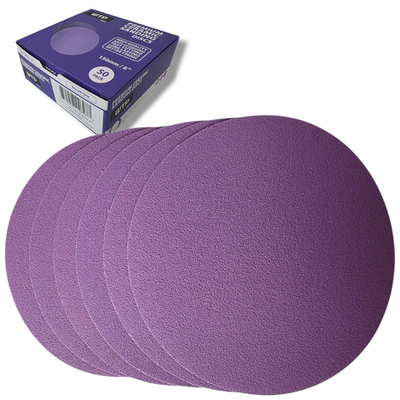 #ad 6 Inch Ceramic Hook amp; Loop Sandpaper Discs No Holes 50pcs Box P40 to P800 $20.99