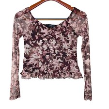 Y2K 90s Womens Top Sz M Babydoll Fairy Grunge...