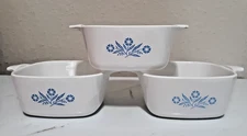 Corning Ware Cornflower 2 3/4 Cup Petite Casserole Dishes P-43-B, Set of 3!