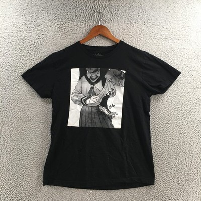 Mako Graphic Print Tee T-Shirt Mens L Black Cotton Short Sleeve Crew Neck Casual
