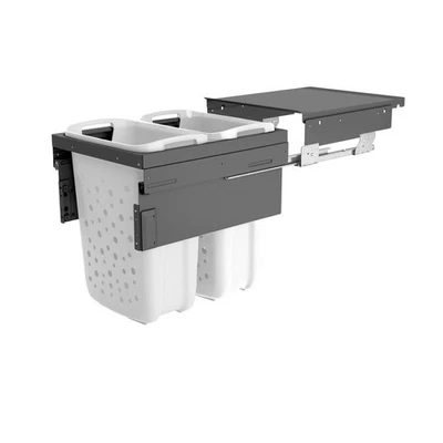 Hailo Wäschesammler 3270811 Laundry Carrier 45 Einbau Wäschekorb Dunkelgrau - Bild 1 von 4