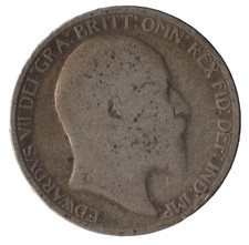 1902 British Silver Sixpence Coin – Edward VII – UK Currency