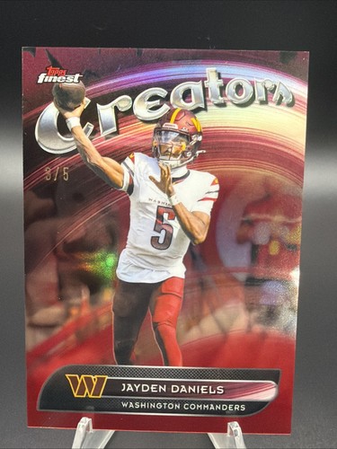 Jayden Daniels 2025 Topps Finest Creators Red  /5 #CR-30 Commanders