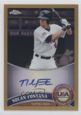 2011 Topps Chrome Gold Refractor 10/50 Nolan Fontana #USABB6 Auto 1j6