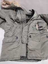 Vintage Spiewak Parka Mens 38 N3B Fur Snorkel Made In USA Golden Fleece Military