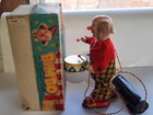 Old 1950s Battery Operated Bimbo The Drumming Clown In Box Japan - Cdbd Head — photo 4