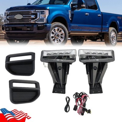 For Ford F-250 F-350 Super Duty 2020 2021 2022 LED Fog Lights Driver & Passenger