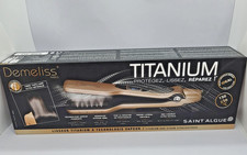 Saint Algue Demeliss Titanium V2.0 Steam Hair Straightener Flat Iron Gold
