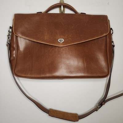 バッグ Old Coach Lexington Leather Brief Case Vintage Coach Tan Leather Lexington Messenger Briefcase Bag 6457
