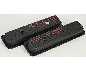 Proform Stamped Steel Center Bolt Valve Covers for 1987-Up Small Block Chevy in