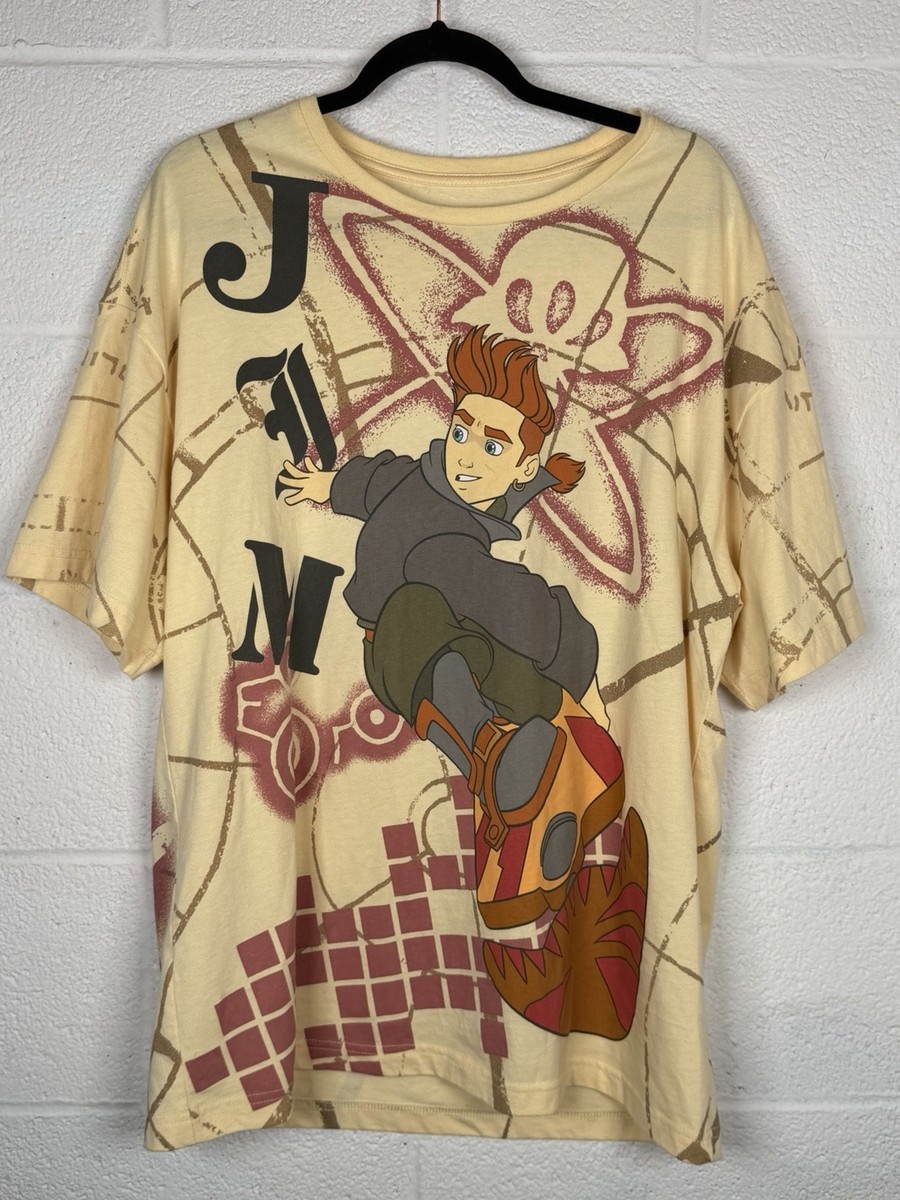Disney Treasure Planet Jim Hawkins Shirt XL Y2K All Over Print