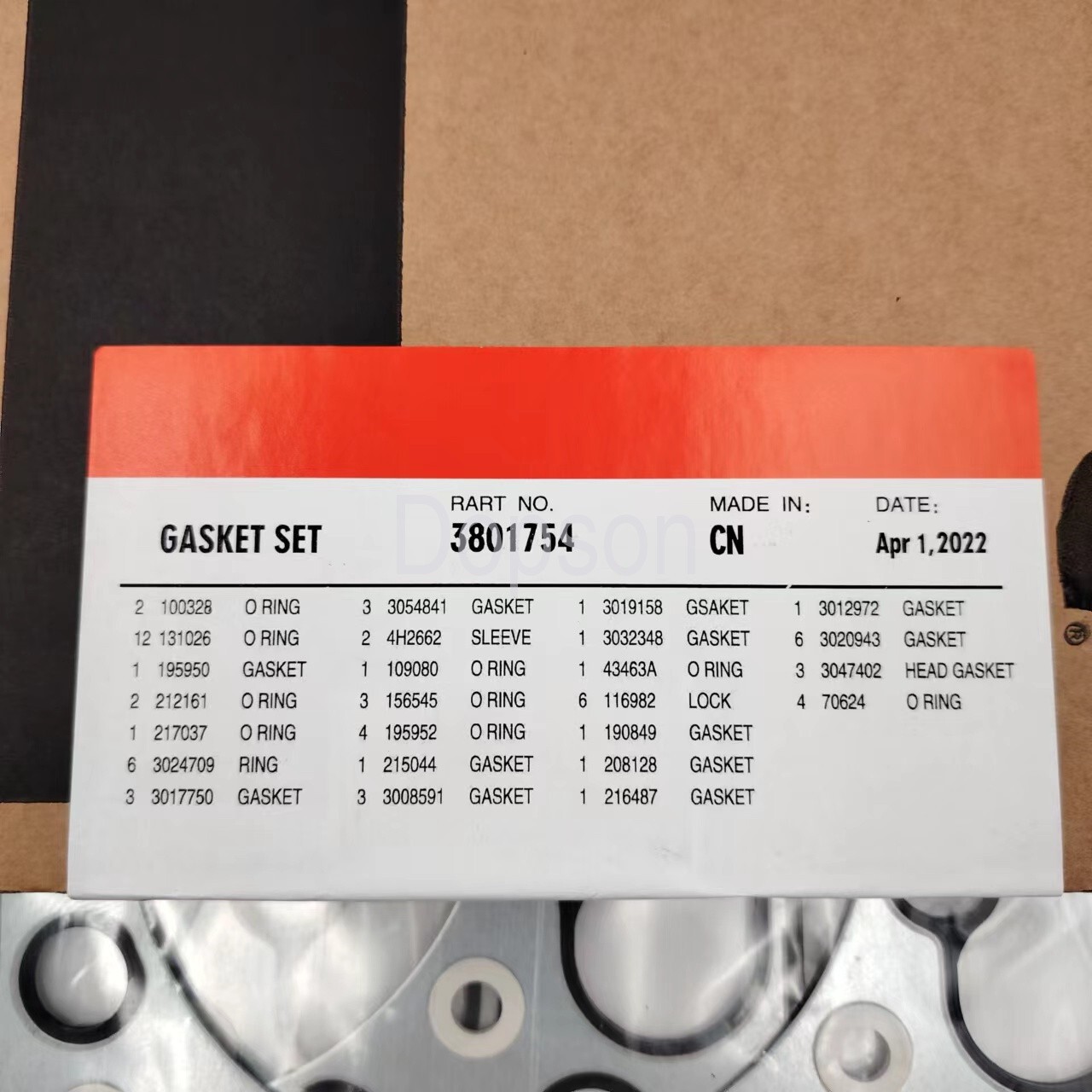 New 4024919 3801754  New Upper Head Gasket Set for  855 Big Cam IV STC NT NTC