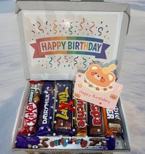Chocolate gift hamper birthday personalised present box Milk bars