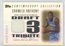2003 Contemporary Collection Draft '03 Tribute Relics Carmelo Anthony HOF 0vf5