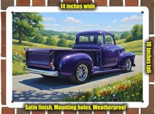 Metal Sign - 1950 Chevrolet 3100 Pickup Truck Oil Painting - 10x14 Metal Sign - 1950 Chevrolet 3100 Pickup Truck Oil Painting - 10x14