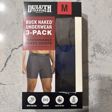 Duluth Trading Men's Buck Naked Underwear Boxer Brief 3-pack Medium