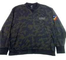 Nike Crew Sweatshirt French Terry Sportswear Obsidian Camouflage CD0436 Men's L