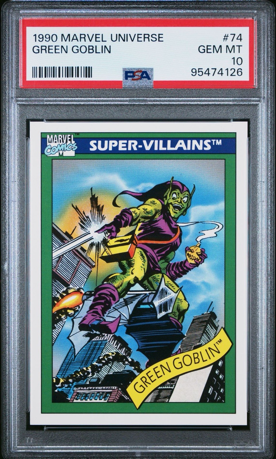 1990 Marvel Universe #74 Green Goblin PSA 10 from Spider-Man Universe