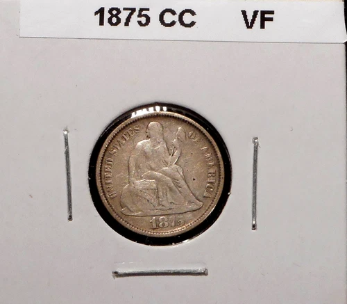 1875-CC  Seated Liberty Dime  --   Very Fine Condition