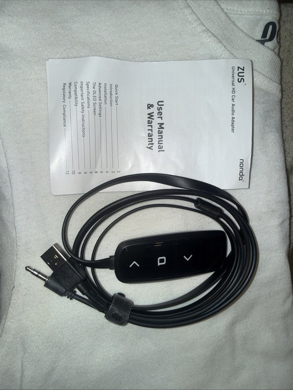 nonda ZUS Universal HD Car Audio Adapter HD Sound Hands-Free Noise Cancellation