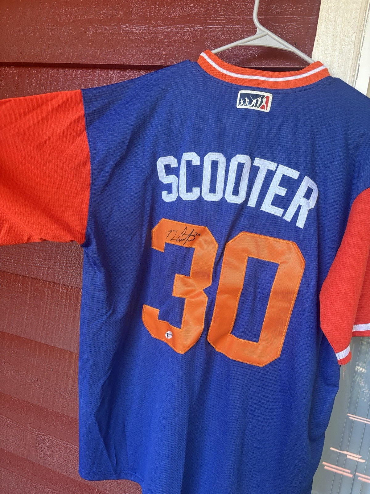 Michael “Scooter” Conforto Signed Autographed NY Mets Jersey Size L BGS COA