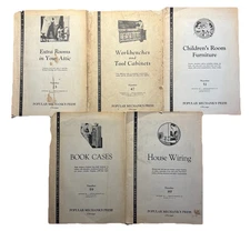 Popular Mechanics Little Library Lot 5 DIY Booklets 1940s Carpentry Wiring Tools