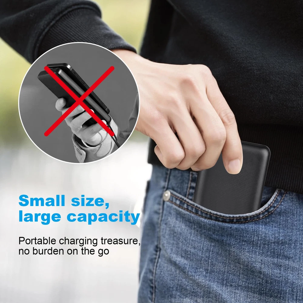 20000mAh 7.4V Portable Power Bank with USB Charging Cable for Heated Devices