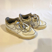 Nike Air Force 1 Low White Low Top Leather Lace Up Sneaker Kids 4Y FV5951