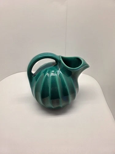 Shawnee Pottery Ball Pitcher Green Valencia Swirl Pattern