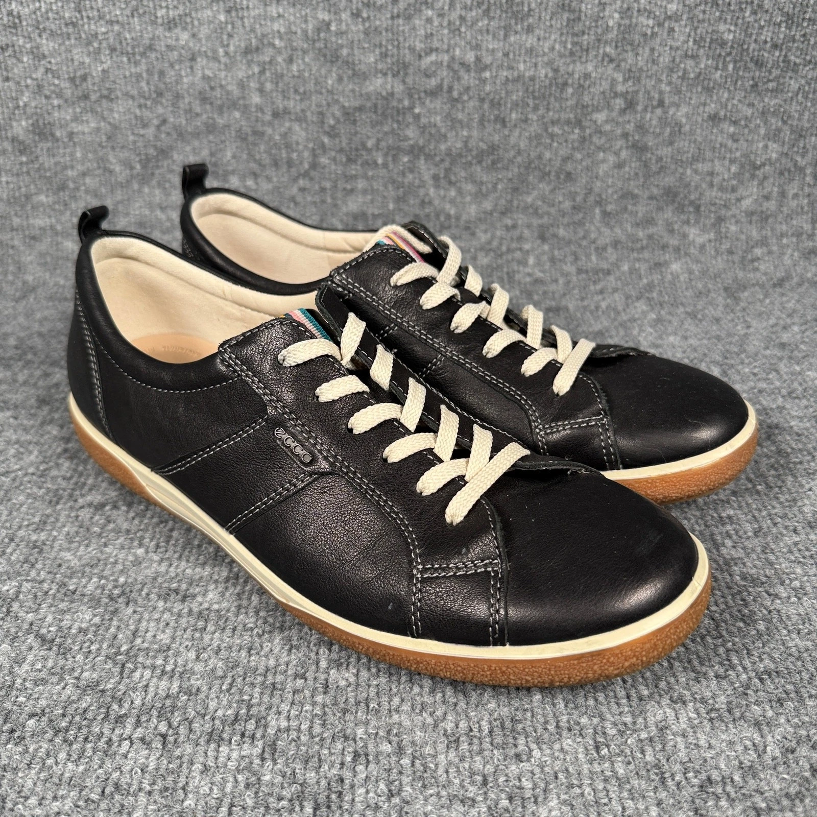 Sneakers Ecco donna taglia EU 40 US 9 Chase in pelle nere stringate comode basse